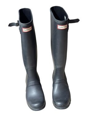 Hunter Original Tall rain boots Women’s 8 Black Preppy Waterproof